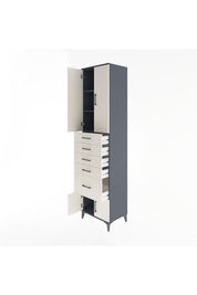 Hyperion Dolap 3 Raflı 5 Çekmeceli 4 Kapaklı 60x44x243 - S65M030V4B
