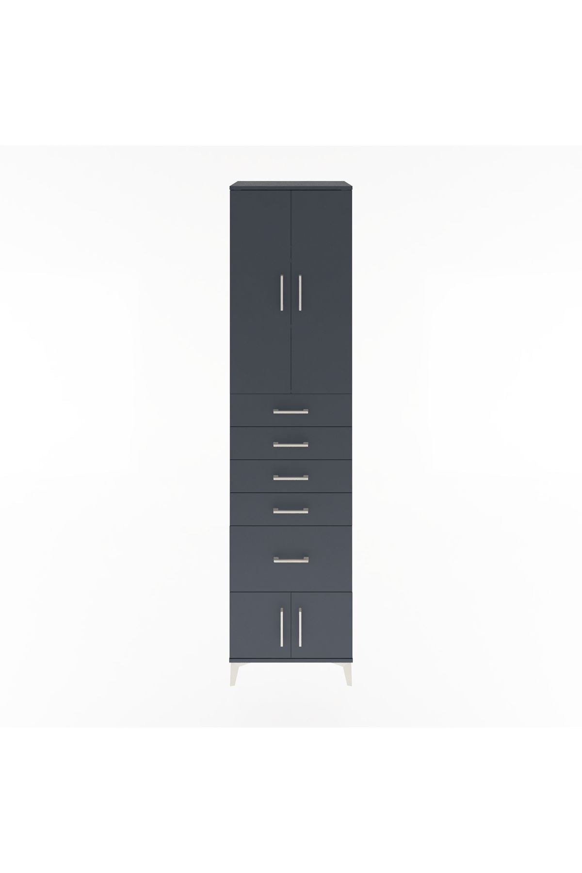 Hyperion Dolap 3 Raflı 5 Çekmeceli 4 Kapaklı 60x44x243 - S65M030V5B