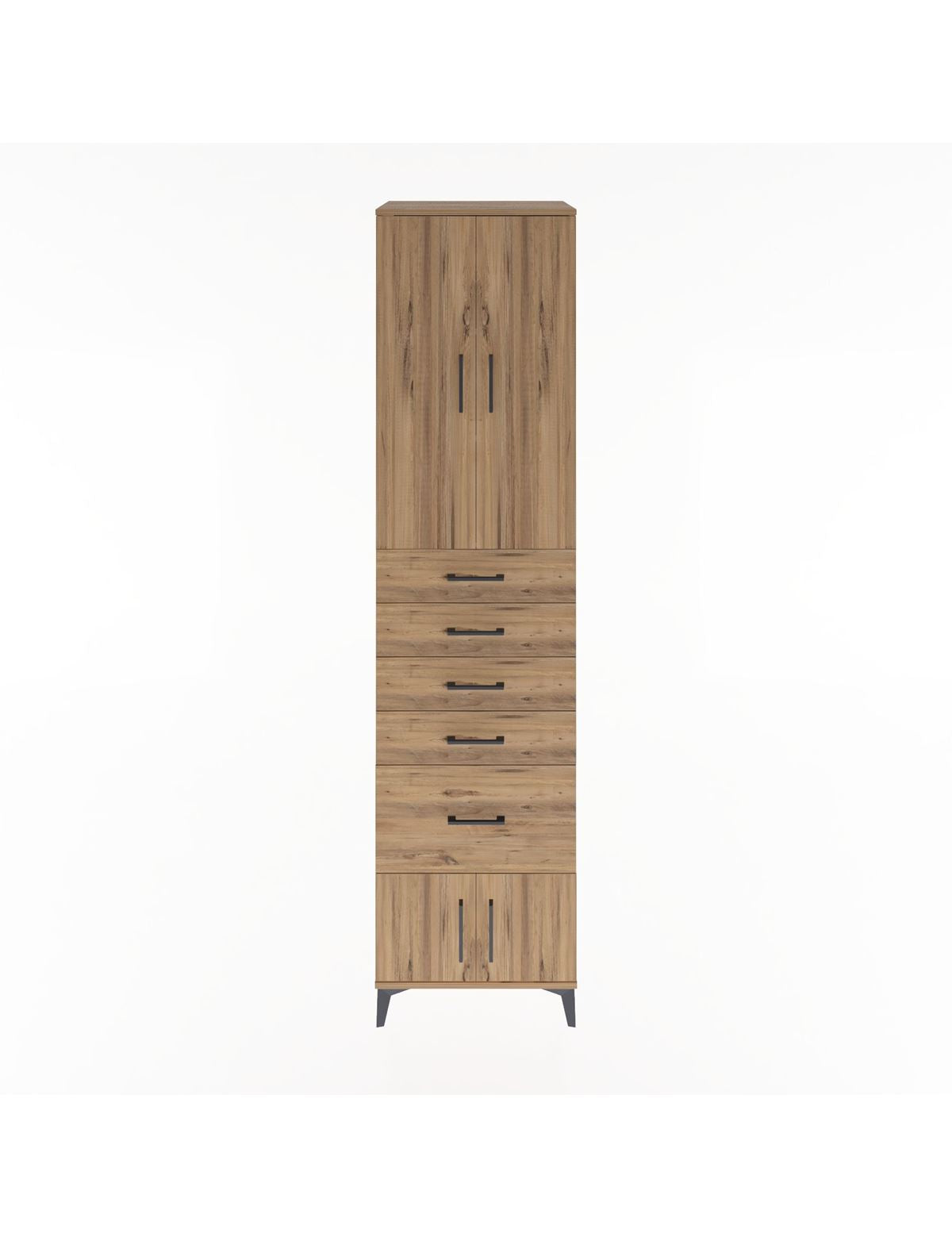 Hyperion Dolap 3 Raflı 5 Çekmeceli 4 Kapaklı 60x44x243 - S65M030V9B
