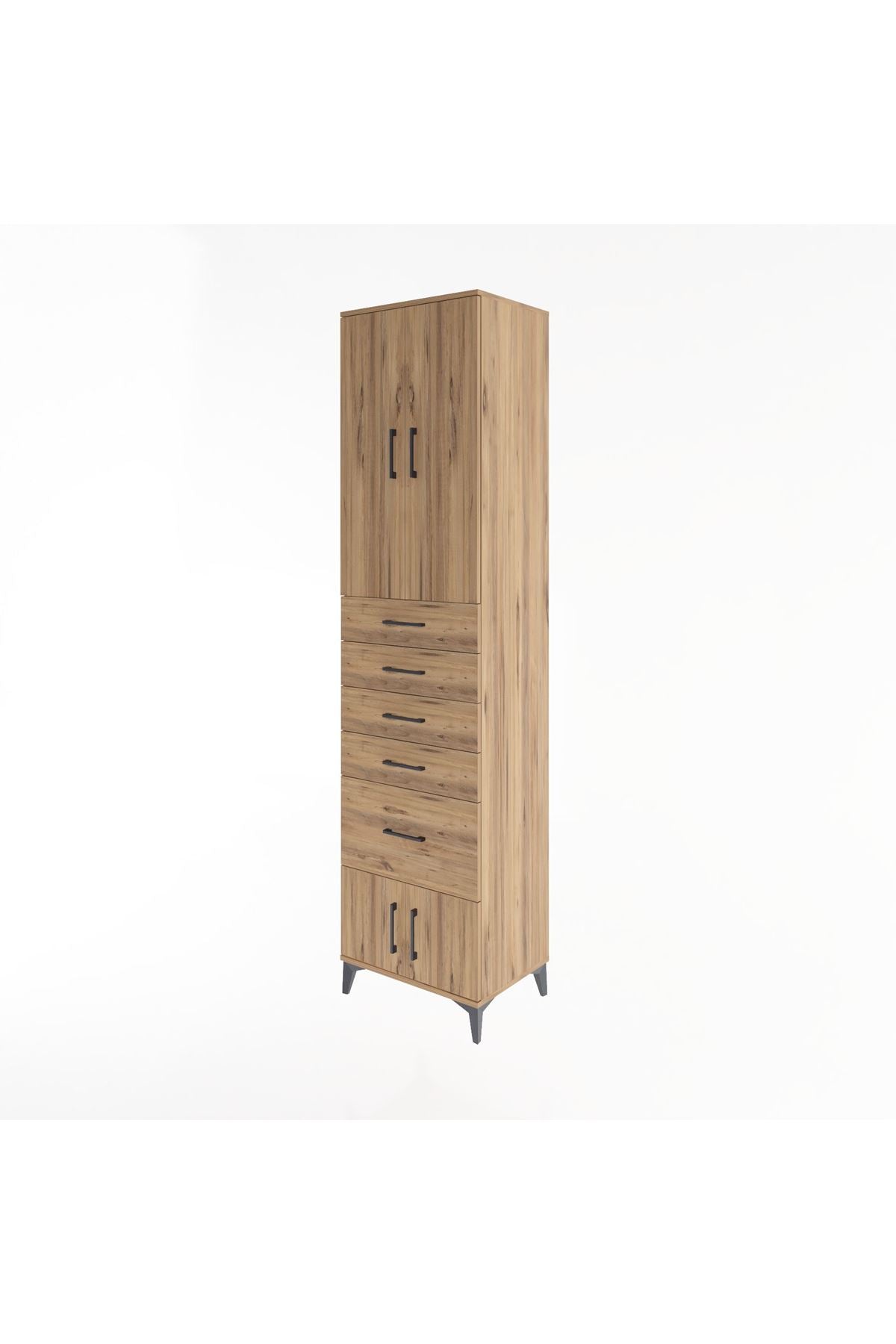 Hyperion Dolap 3 Raflı 5 Çekmeceli 4 Kapaklı 60x44x243 - S65M030V9B