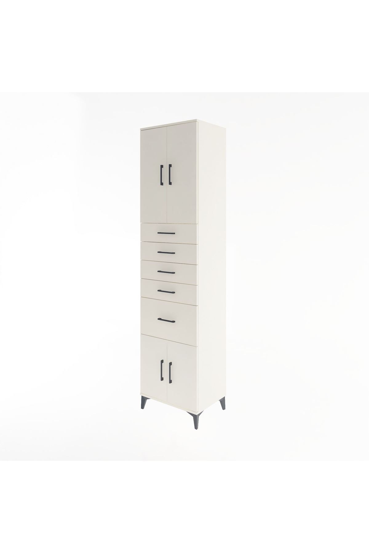 Hyperion Dolap 2 Raflı 5 Çekmeceli 4 Kapaklı 60x44x243 - S65M031V1B