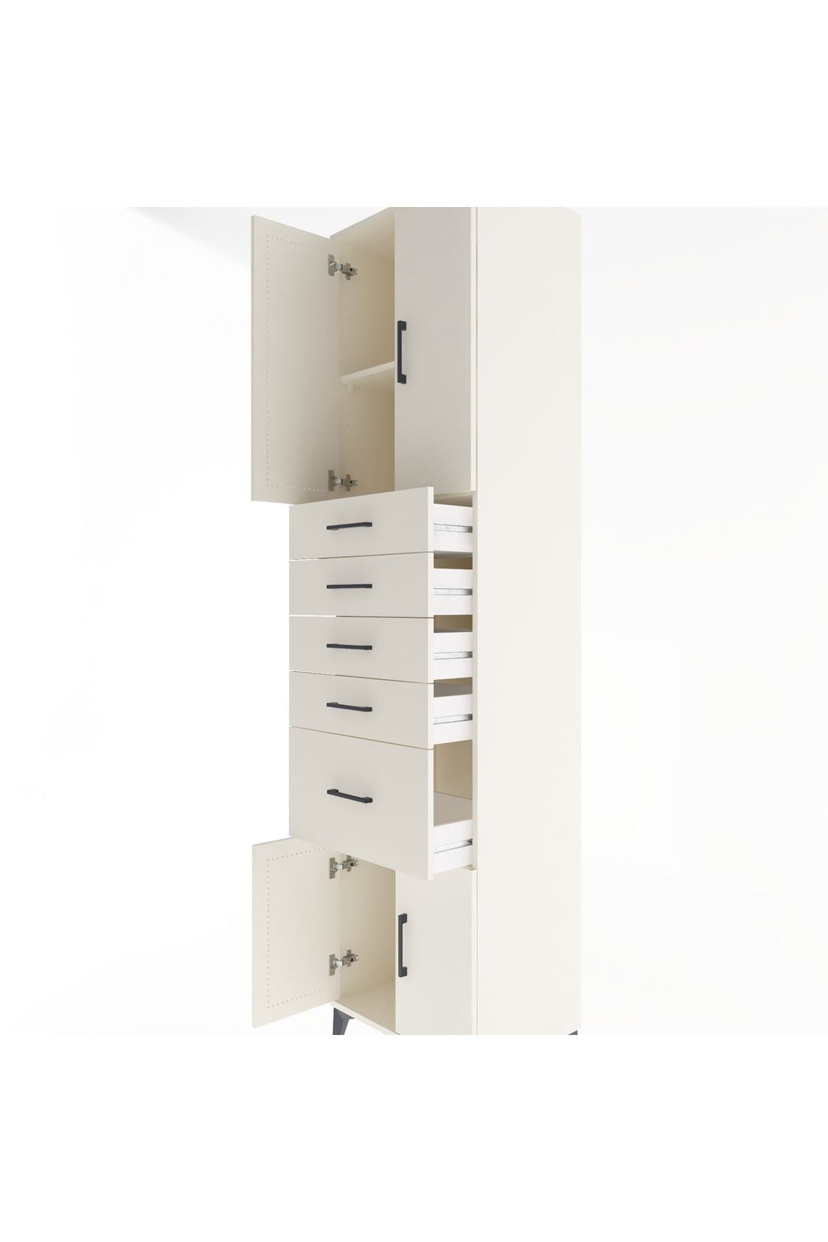 Hyperion Dolap 2 Raflı 5 Çekmeceli 4 Kapaklı 60x44x243 - S65M031V1B