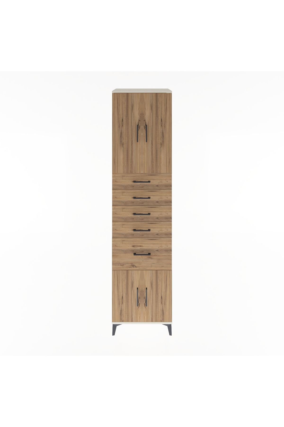 Hyperion Dolap 2 Raflı 5 Çekmeceli 4 Kapaklı 60x44x243 - S65M031V3B