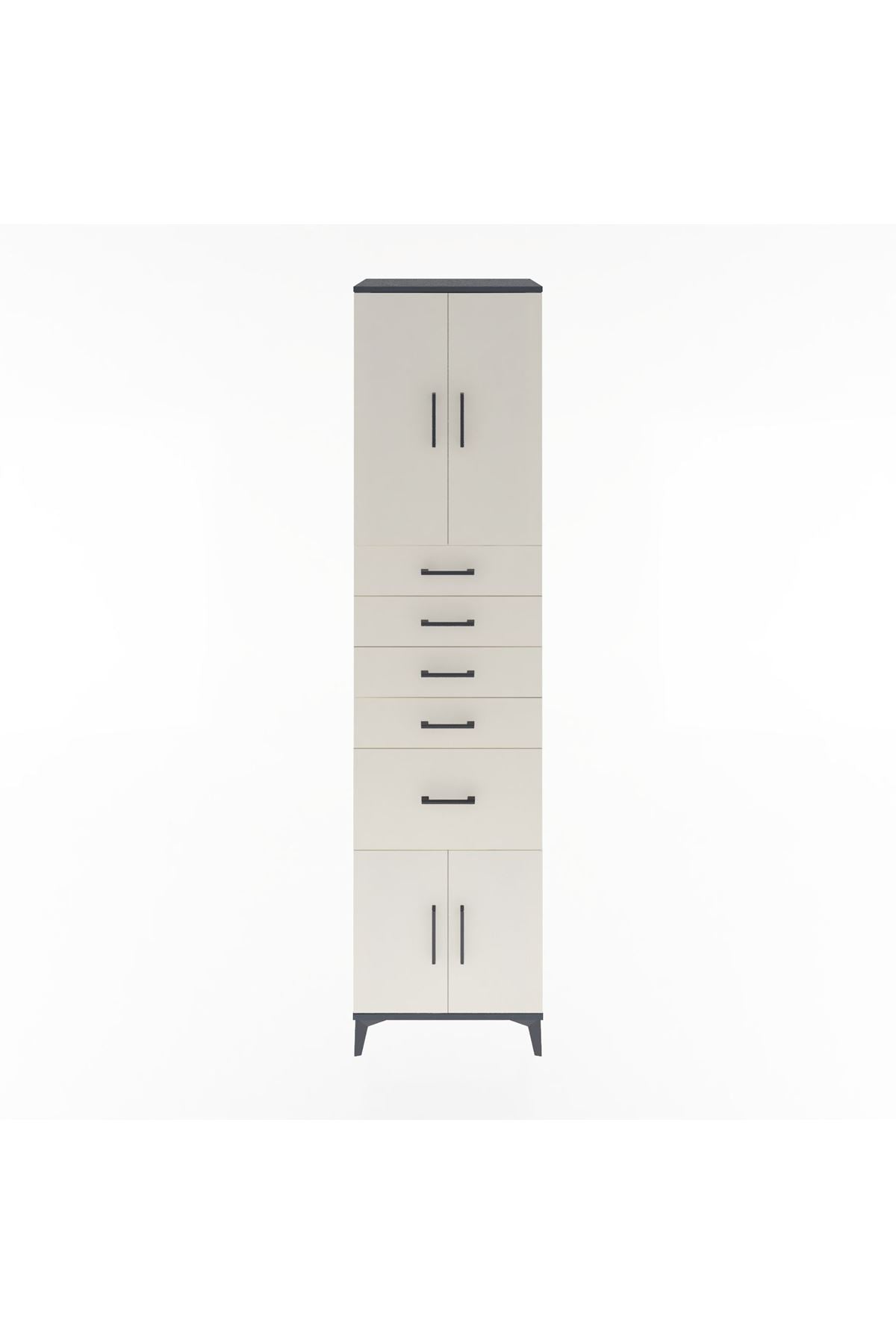 Hyperion Dolap 2 Raflı 5 Çekmeceli 4 Kapaklı 60x44x243 - S65M031V4B