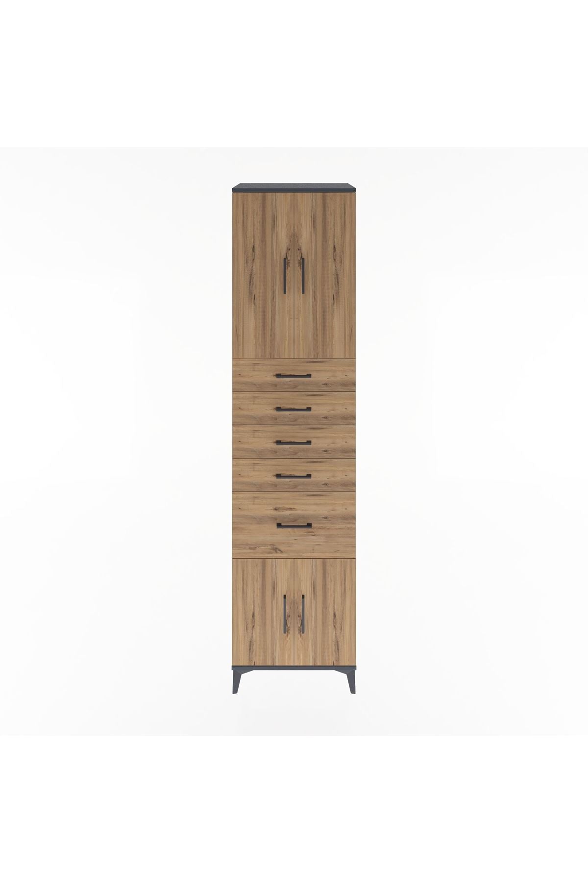 Hyperion Dolap 2 Raflı 5 Çekmeceli 4 Kapaklı 60x44x243 - S65M031V6B