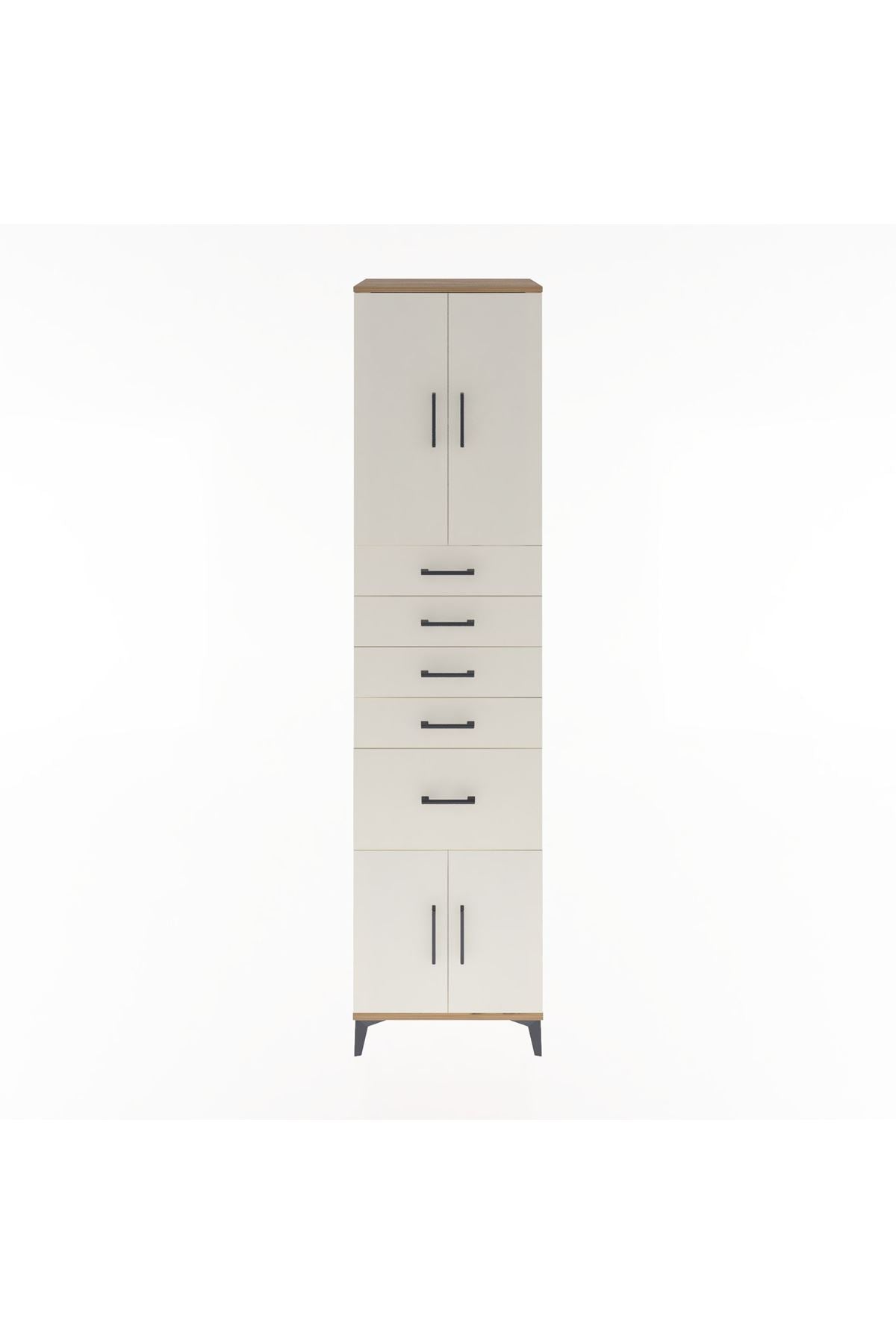 Hyperion Dolap 2 Raflı 5 Çekmeceli 4 Kapaklı 60x44x243 - S65M031V7B