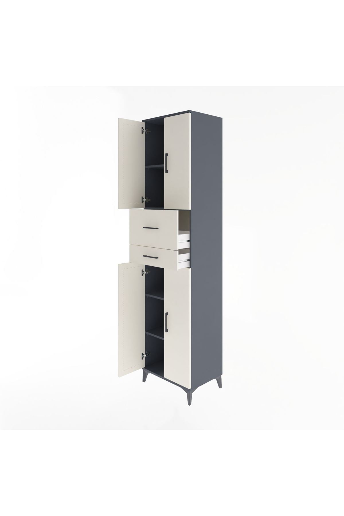 Hyperion Dolap 4 Raflı 2 Çekmeceli 4 Kapaklı 60x44x243 - S65M032V4B