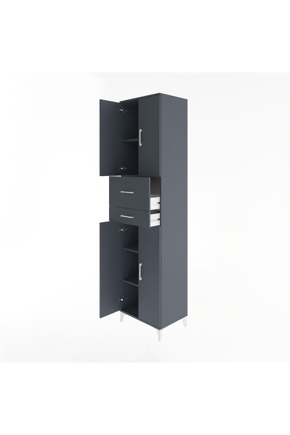 Hyperion Dolap 4 Raflı 2 Çekmeceli 4 Kapaklı 60x44x243 - S65M032V5B
