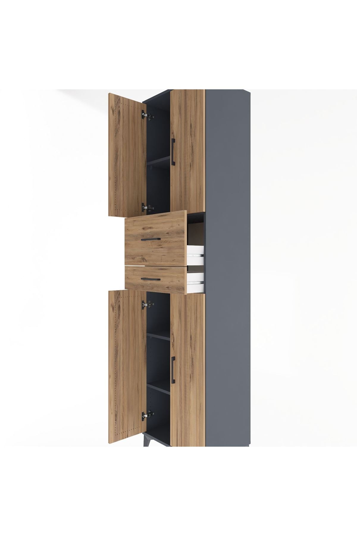 Hyperion Dolap 4 Raflı 2 Çekmeceli 4 Kapaklı 60x44x243 - S65M032V6B