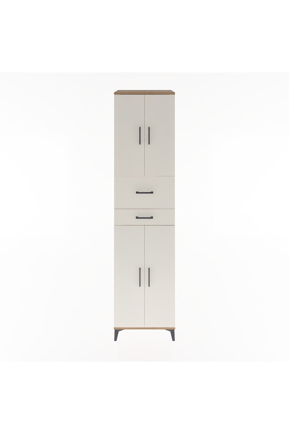 Hyperion Dolap 4 Raflı 2 Çekmeceli 4 Kapaklı 60x44x243 - S65M032V7B
