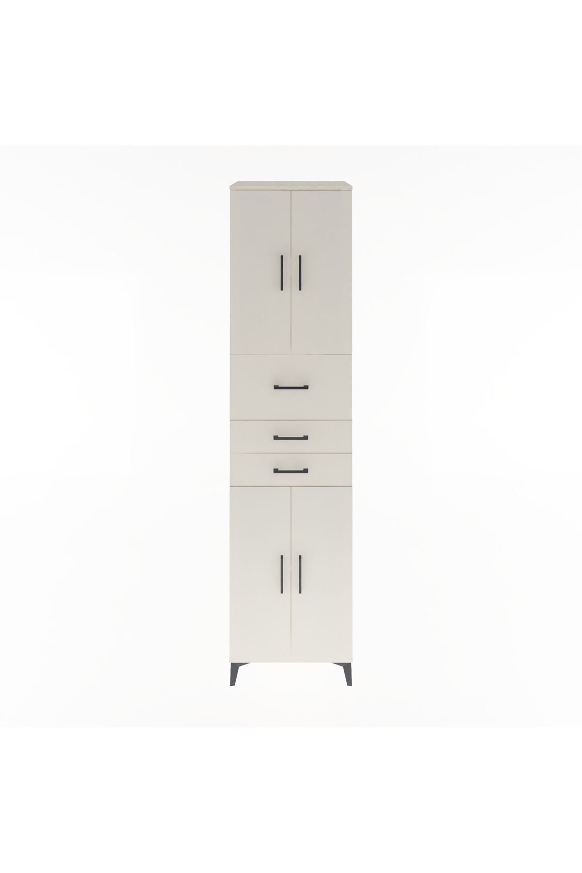 Hyperion Dolap 3 Raflı 3 Çekmeceli 4 Kapaklı 60x44x243 - S65M033V1B