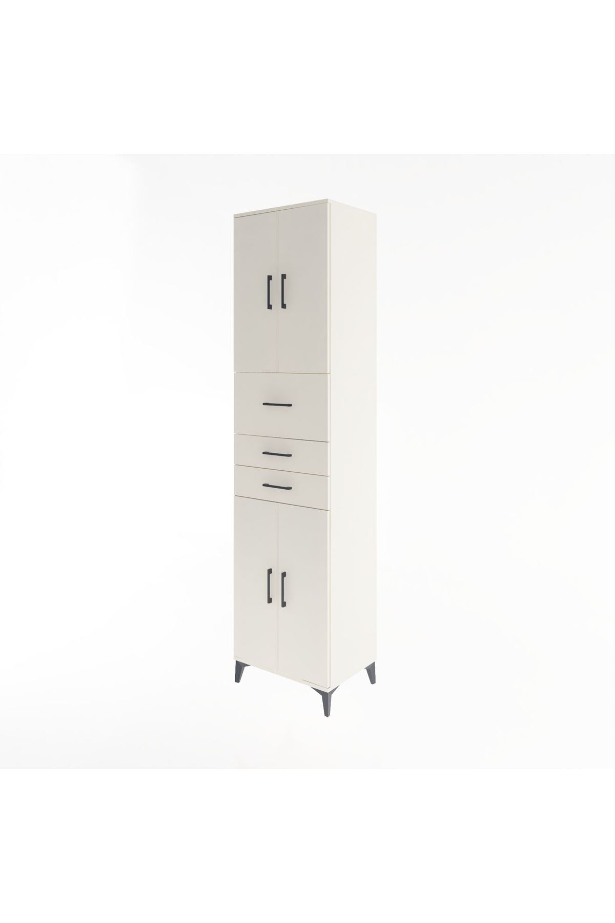 Hyperion Dolap 3 Raflı 3 Çekmeceli 4 Kapaklı 60x44x243 - S65M033V1B