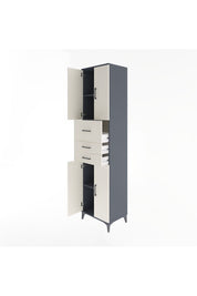 Hyperion Dolap 3 Raflı 3 Çekmeceli 4 Kapaklı 60x44x243 - S65M033V4B