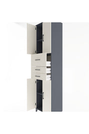 Hyperion Dolap 3 Raflı 3 Çekmeceli 4 Kapaklı 60x44x243 - S65M033V4B