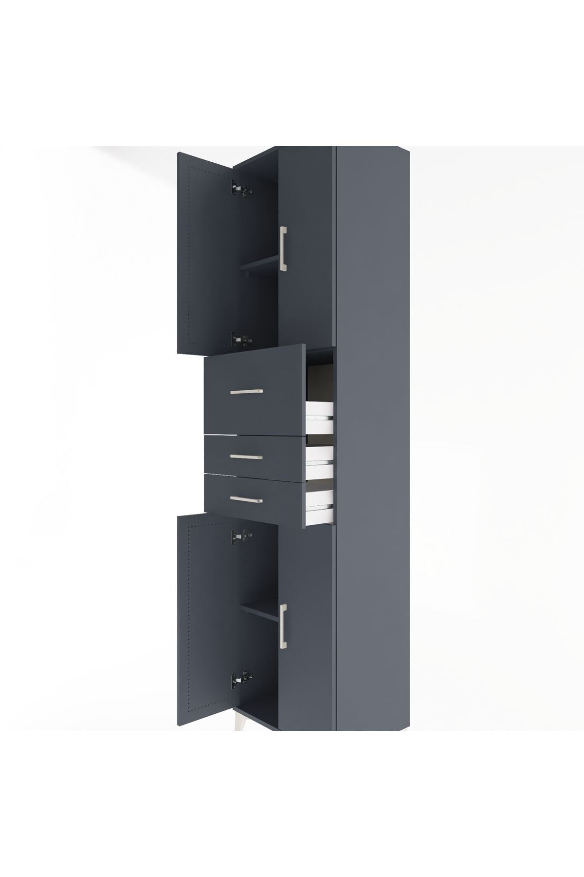 Hyperion Dolap 3 Raflı 3 Çekmeceli 4 Kapaklı 60x44x243 - S65M033V5B
