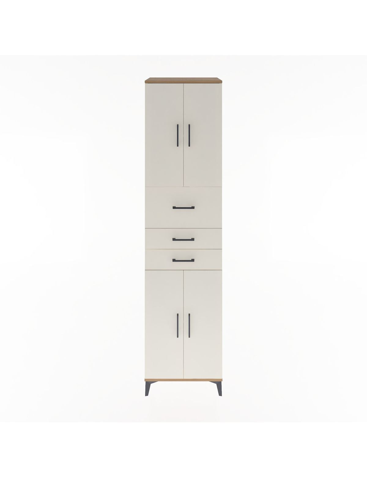 Hyperion Dolap 3 Raflı 3 Çekmeceli 4 Kapaklı 60x44x243 - S65M033V7B