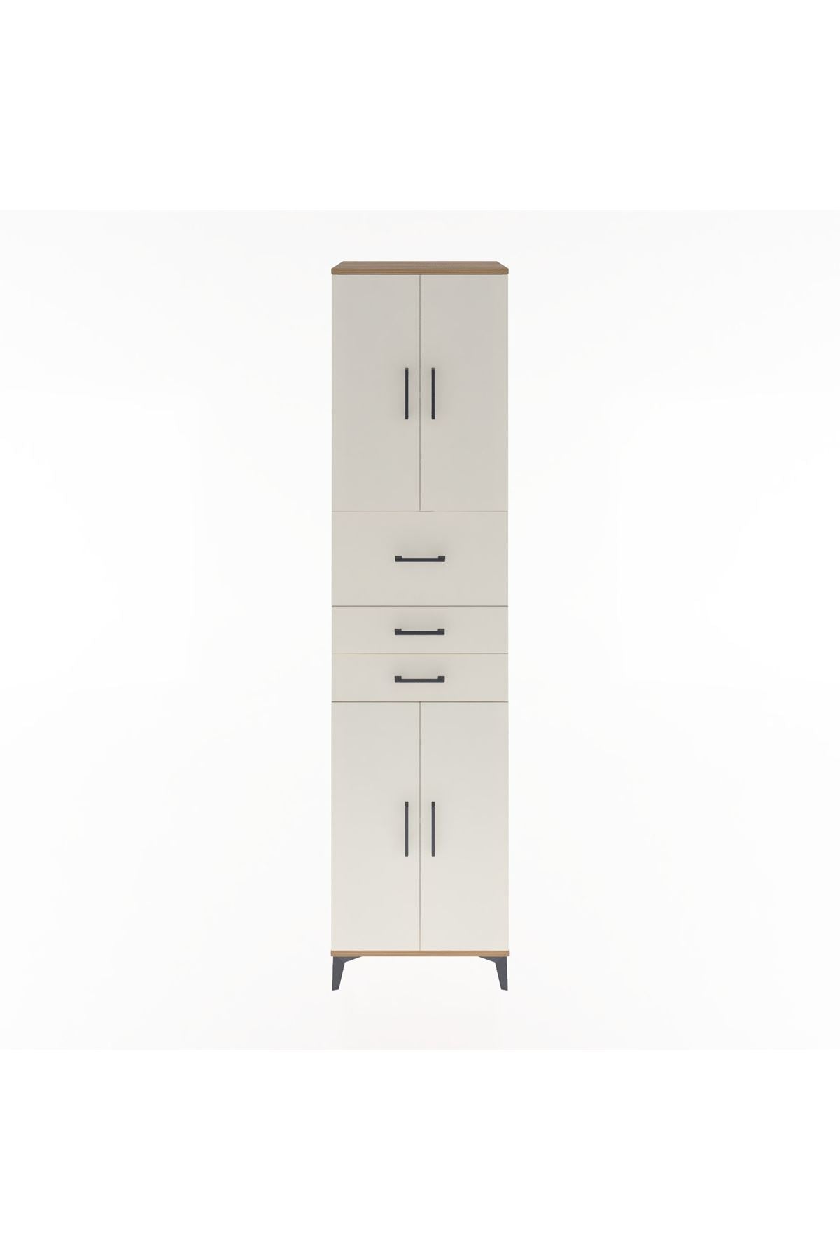 Hyperion Dolap 3 Raflı 3 Çekmeceli 4 Kapaklı 60x44x243 - S65M033V7B