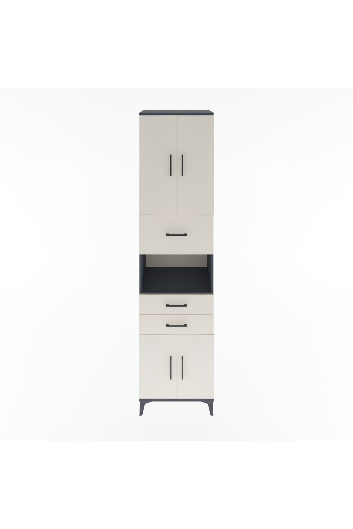 Hyperion Dolap 3 Raflı 3 Çekmeceli 4 Kapaklı 60x44x243 - S65M034V4B
