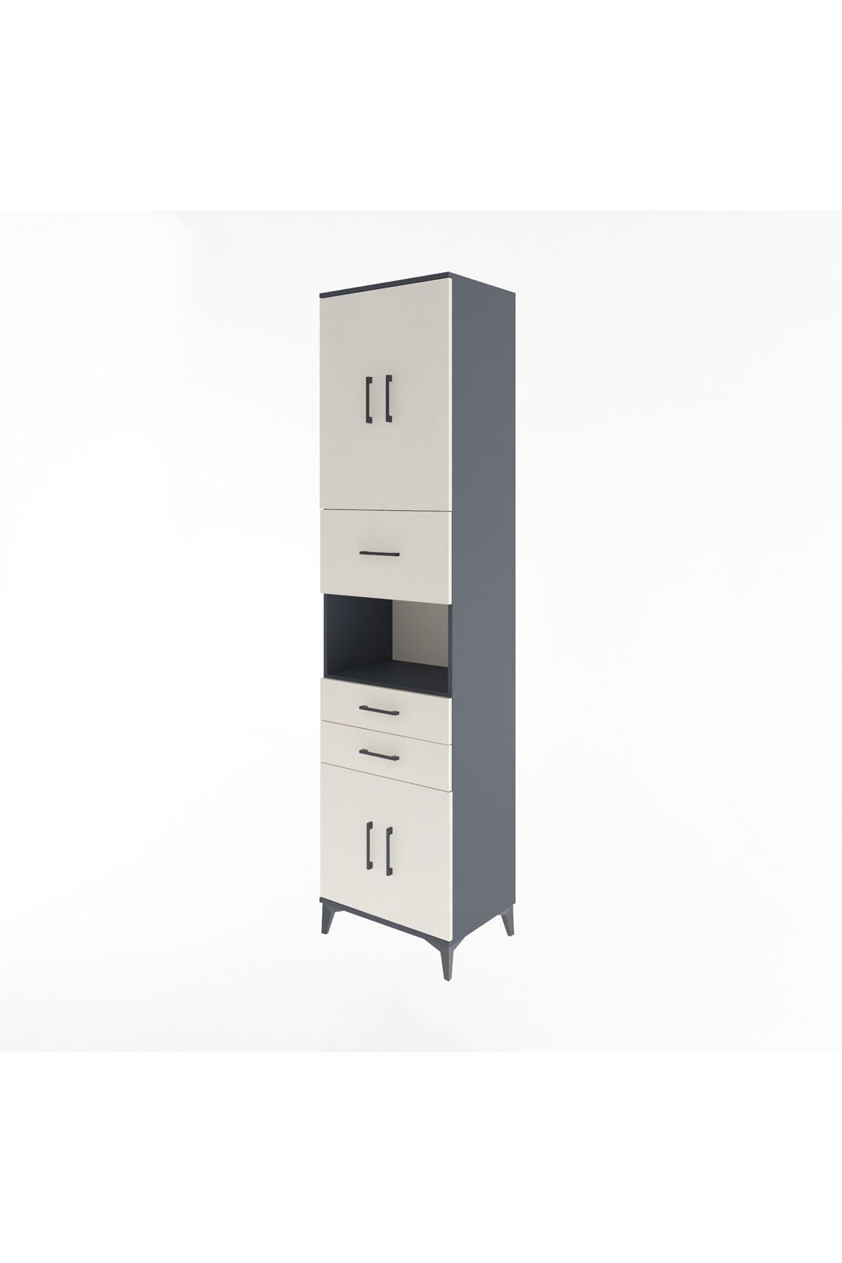 Hyperion Dolap 3 Raflı 3 Çekmeceli 4 Kapaklı 60x44x243 - S65M034V4B