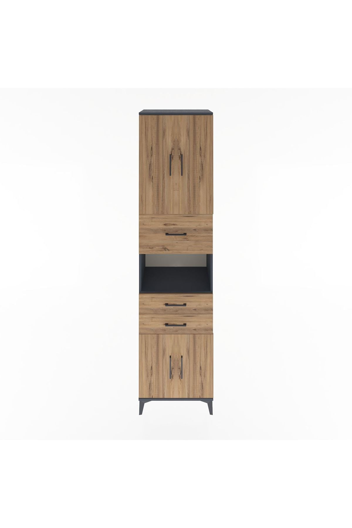 Hyperion Dolap 3 Raflı 3 Çekmeceli 4 Kapaklı 60x44x243 - S65M034V6B