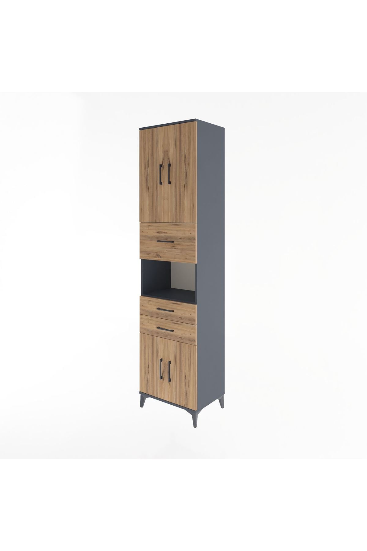 Hyperion Dolap 3 Raflı 3 Çekmeceli 4 Kapaklı 60x44x243 - S65M034V6B