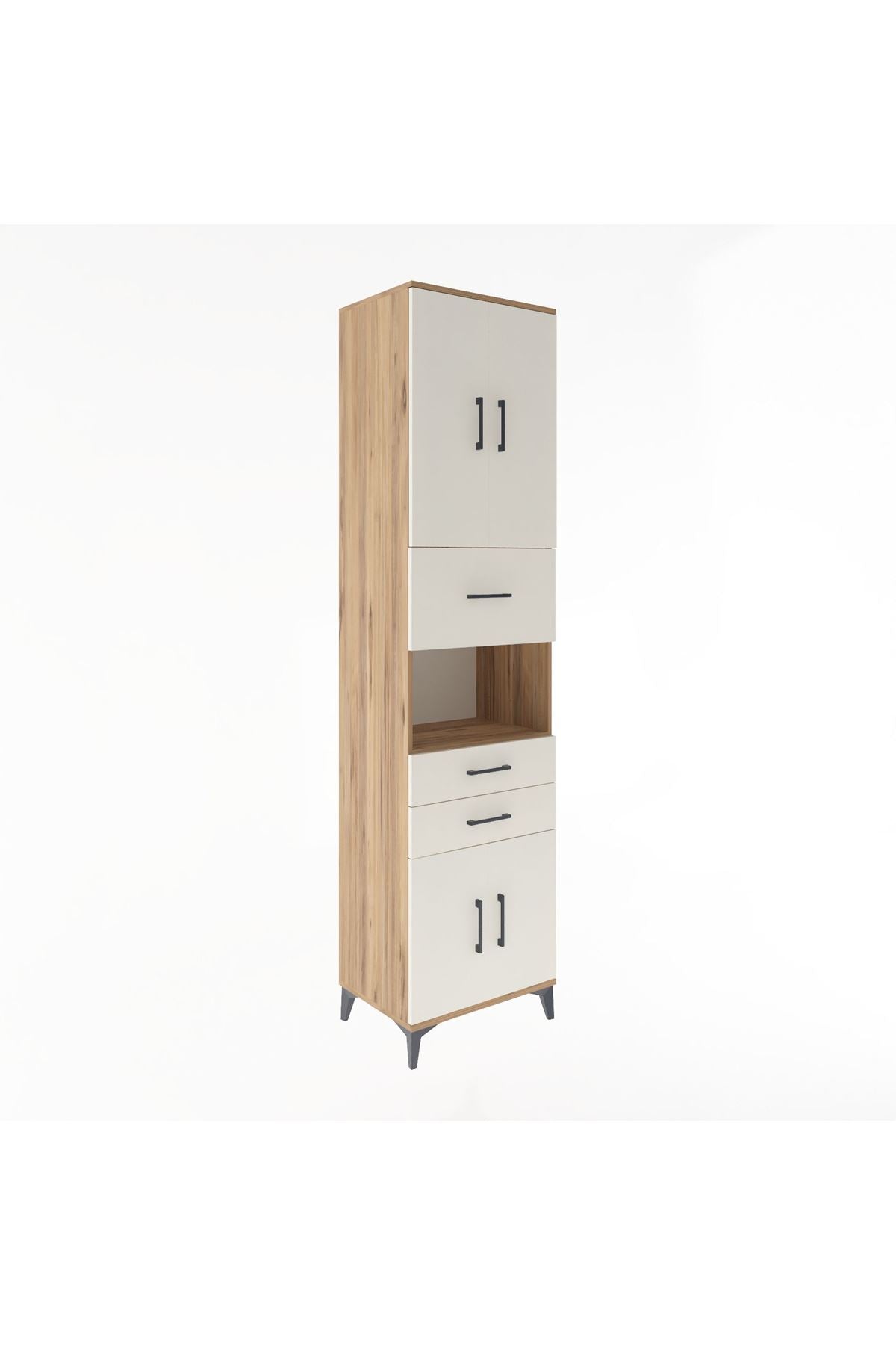 Hyperion Dolap 3 Raflı 3 Çekmeceli 4 Kapaklı 60x44x243 - S65M034V7B