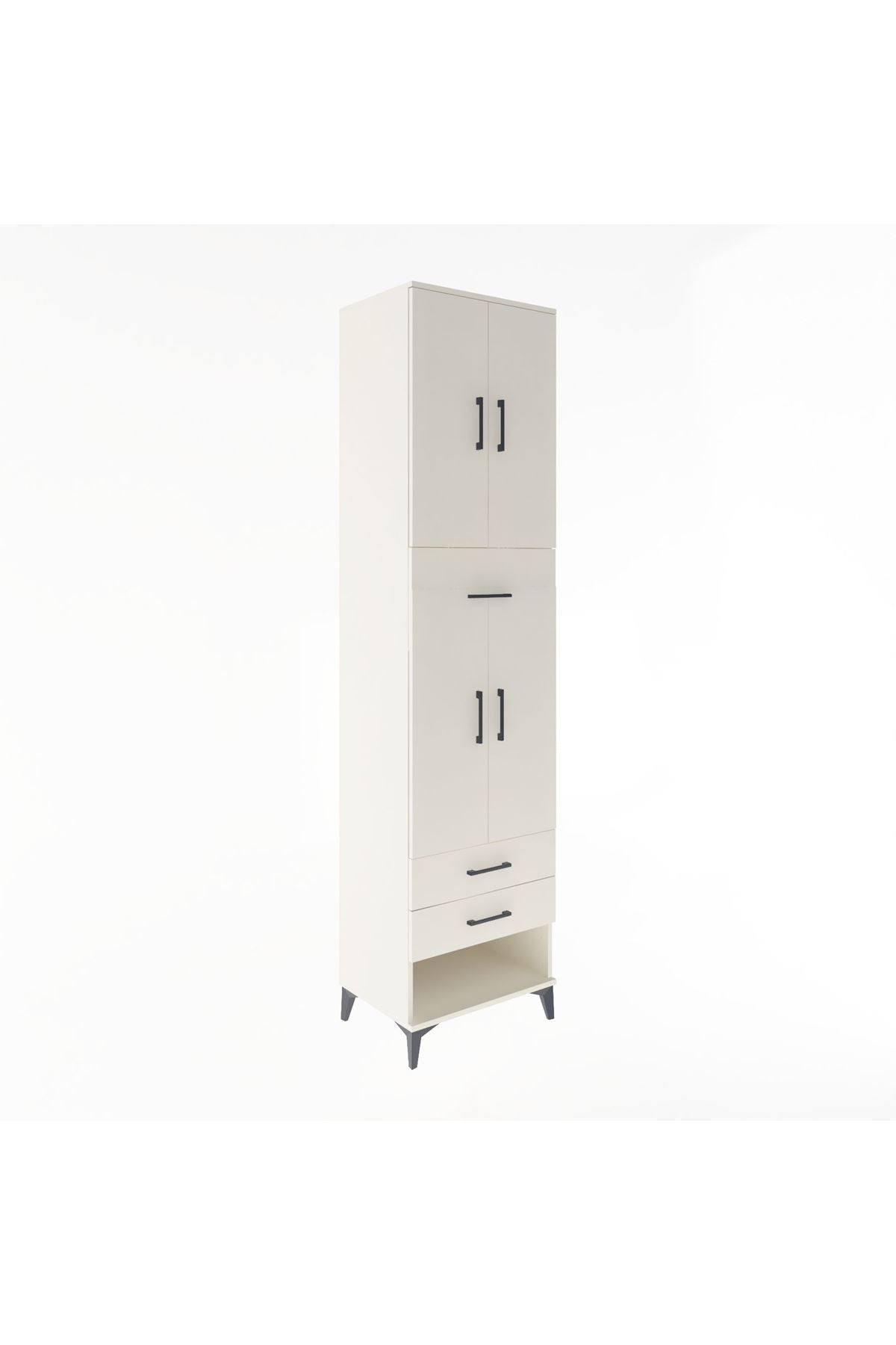 Hyperion Dolap 3 Raflı 3 Çekmeceli 4 Kapaklı 60x44x243 - S65M035V1B