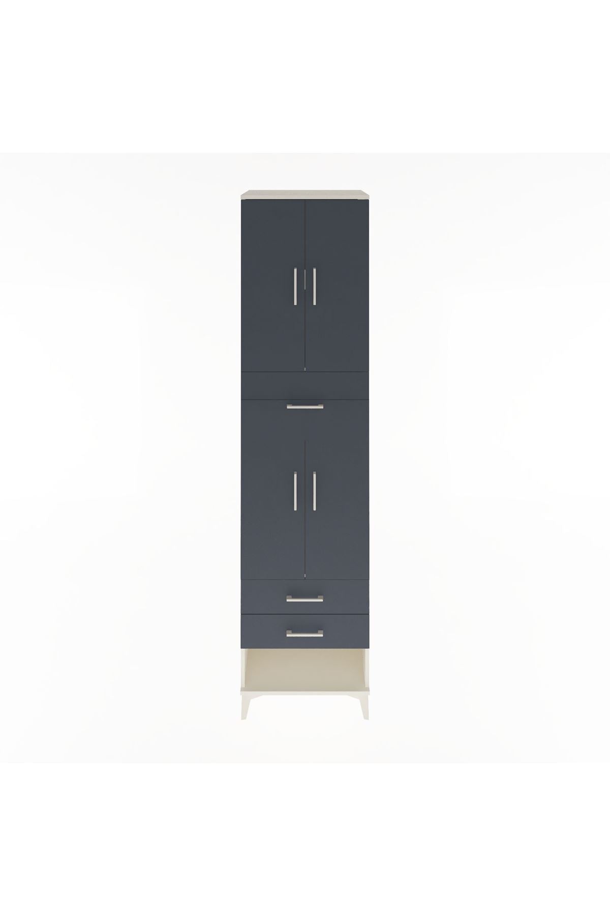 Hyperion Dolap 3 Raflı 3 Çekmeceli 4 Kapaklı 60x44x243 - S65M035V2B