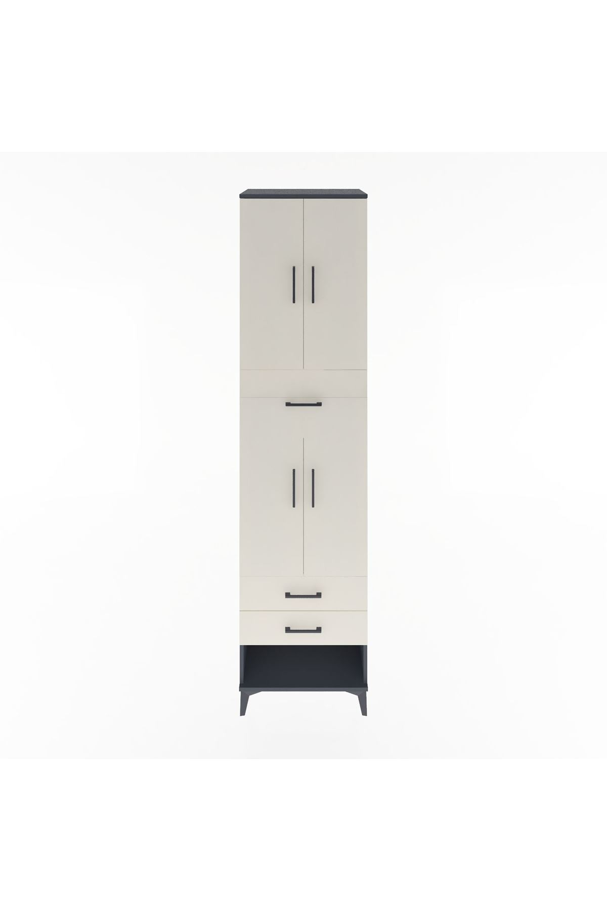 Hyperion Dolap 3 Raflı 3 Çekmeceli 4 Kapaklı 60x44x243 - S65M035V4B