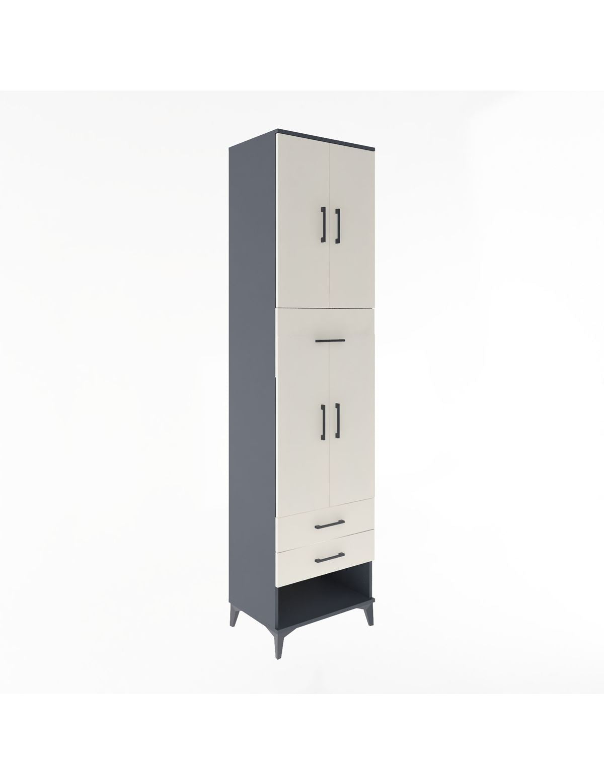 Hyperion Dolap 3 Raflı 3 Çekmeceli 4 Kapaklı 60x44x243 - S65M035V4B