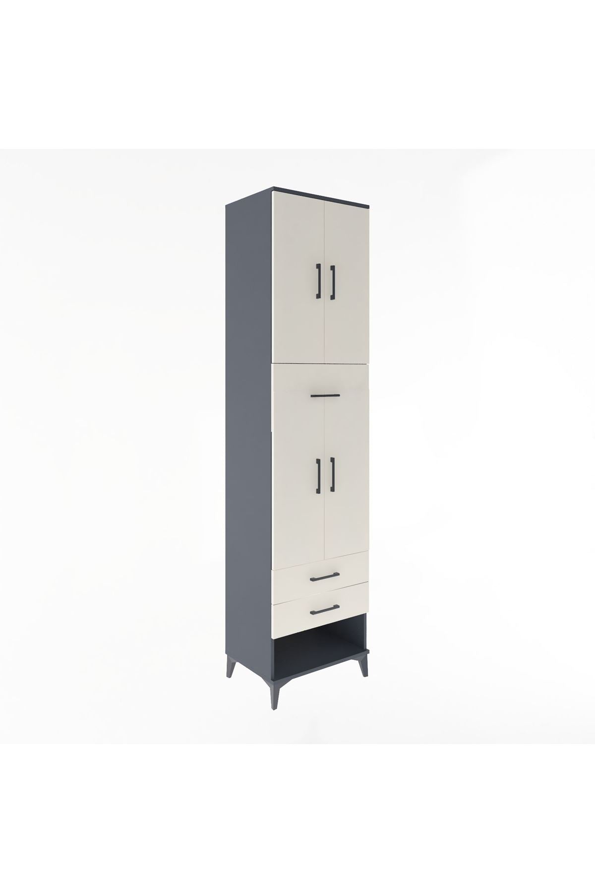 Hyperion Dolap 3 Raflı 3 Çekmeceli 4 Kapaklı 60x44x243 - S65M035V4B