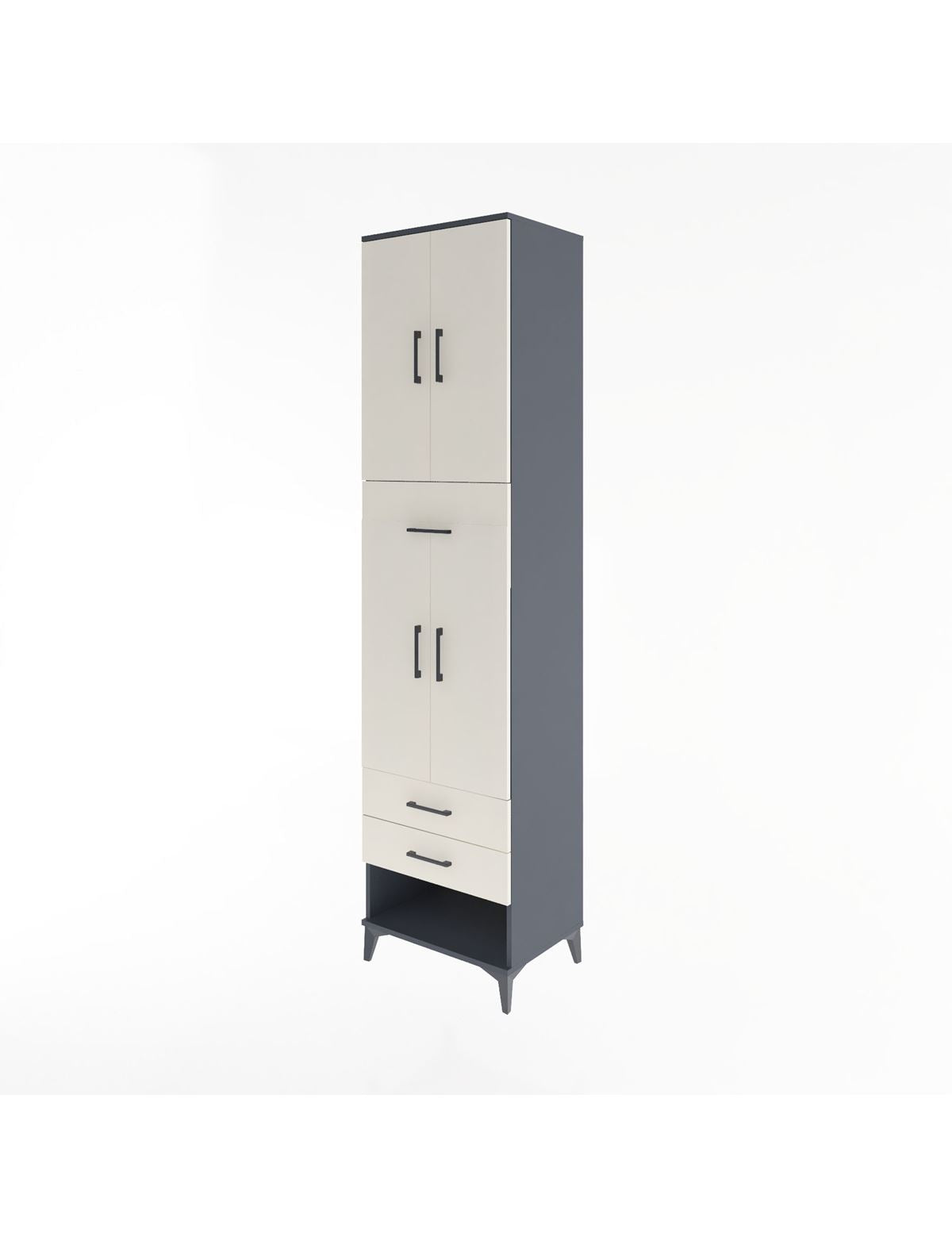 Hyperion Dolap 3 Raflı 3 Çekmeceli 4 Kapaklı 60x44x243 - S65M035V4B