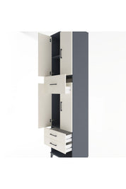 Hyperion Dolap 3 Raflı 3 Çekmeceli 4 Kapaklı 60x44x243 - S65M035V4B
