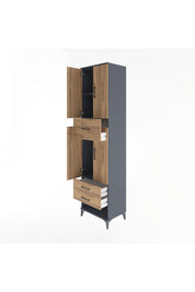 Hyperion Dolap 3 Raflı 3 Çekmeceli 4 Kapaklı 60x44x243 - S65M035V6B