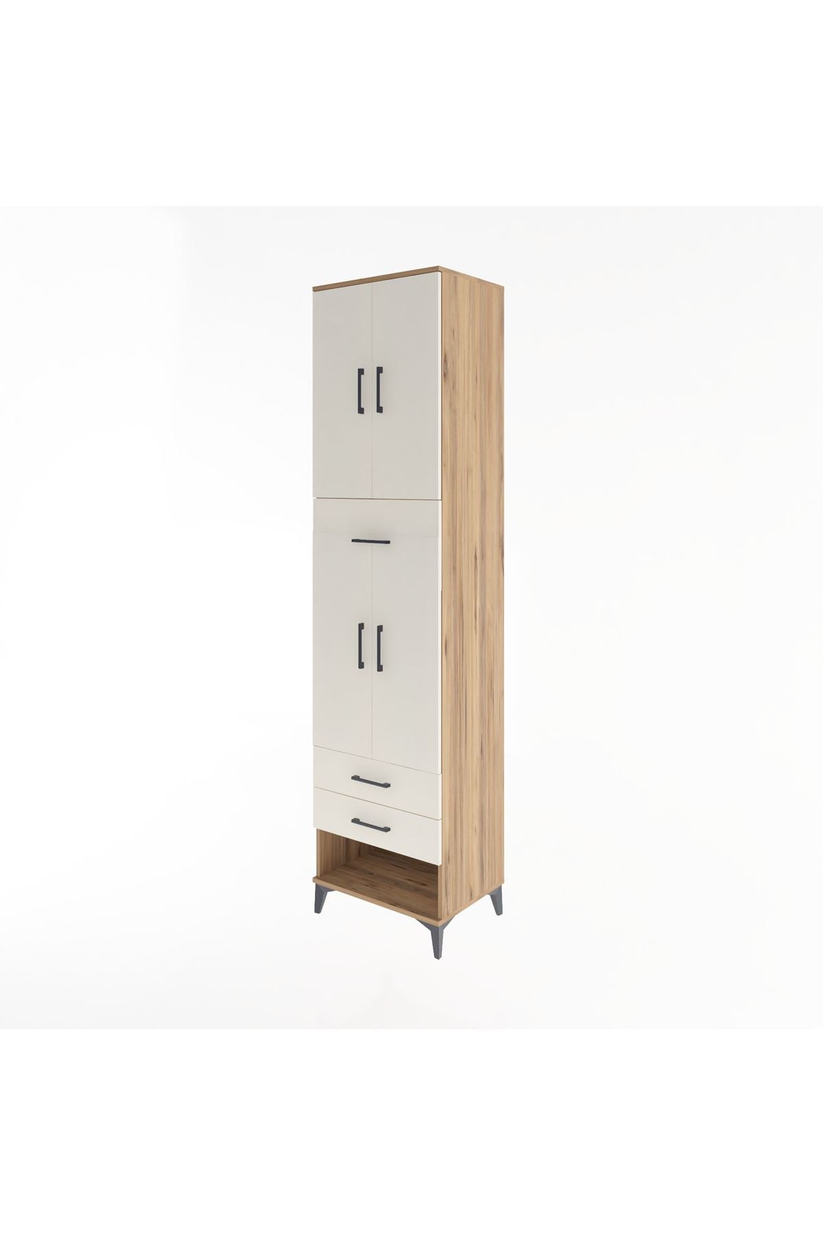 Hyperion Dolap 3 Raflı 3 Çekmeceli 4 Kapaklı 60x44x243 - S65M035V7B