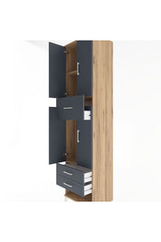 Hyperion Dolap 3 Raflı 3 Çekmeceli 4 Kapaklı 60x44x243 - S65M035V8B