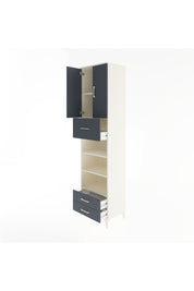 Hyperion Dolap 5 Raflı 3 Çekmeceli 2 Kapaklı 60x44x243 - S65M036V2B