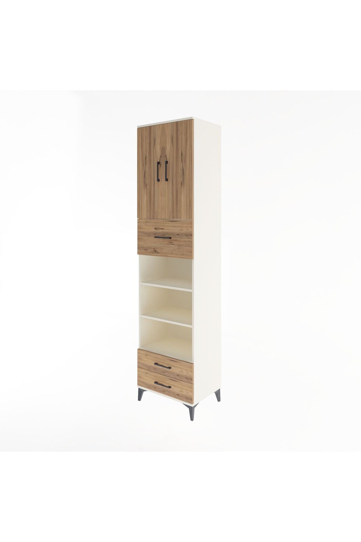 Hyperion Dolap 5 Raflı 3 Çekmeceli 2 Kapaklı 60x44x243 - S65M036V3B