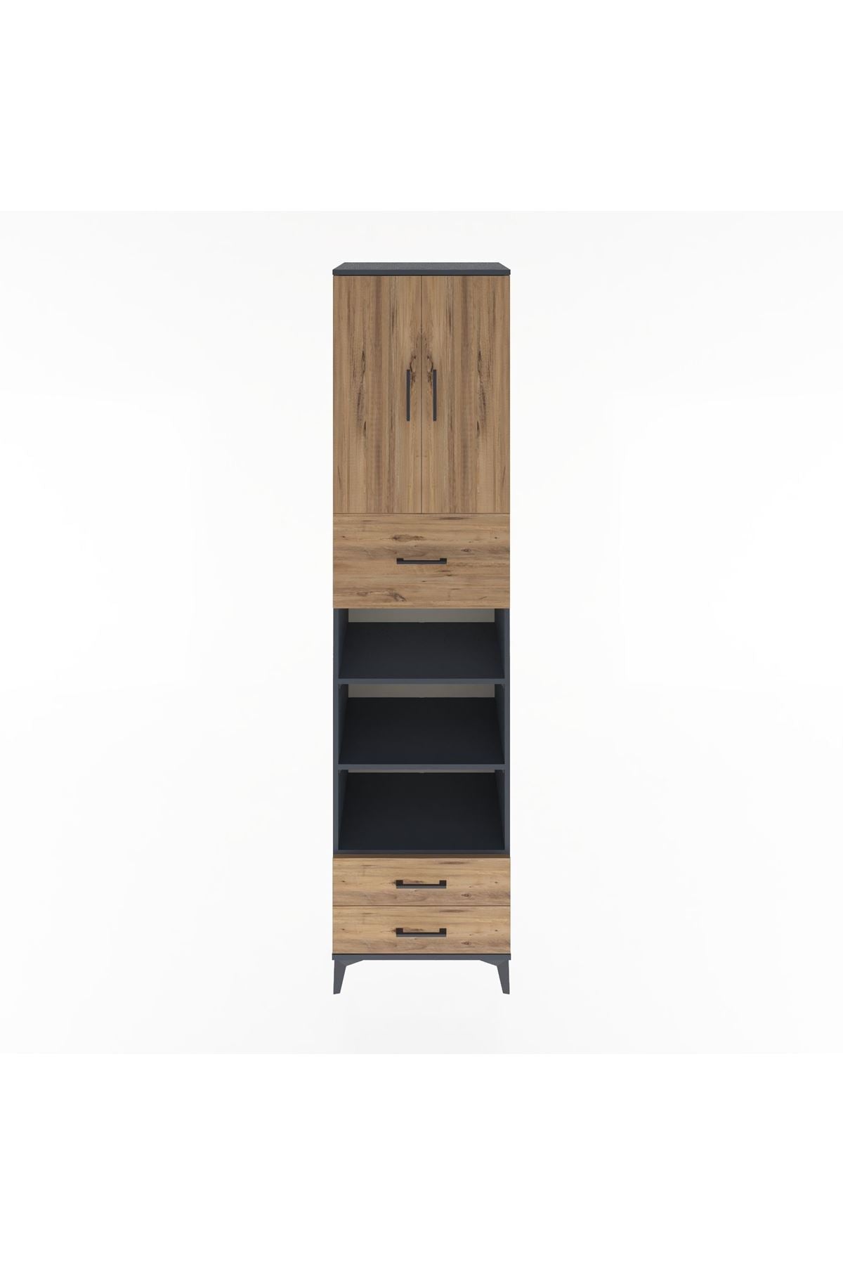Hyperion Dolap 5 Raflı 3 Çekmeceli 2 Kapaklı 60x44x243 - S65M036V6B