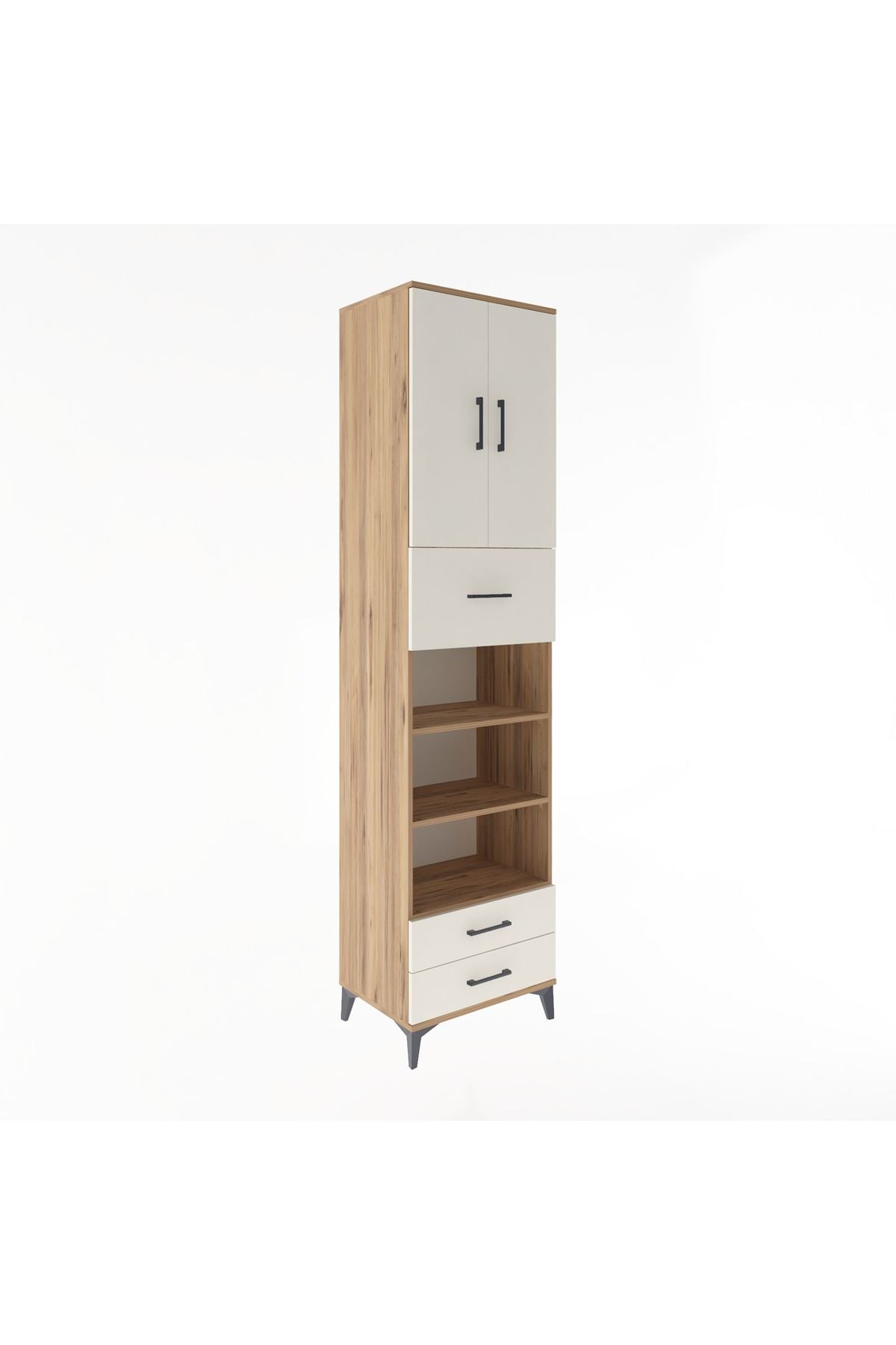 Hyperion Dolap 5 Raflı 3 Çekmeceli 2 Kapaklı 60x44x243 - S65M036V7B