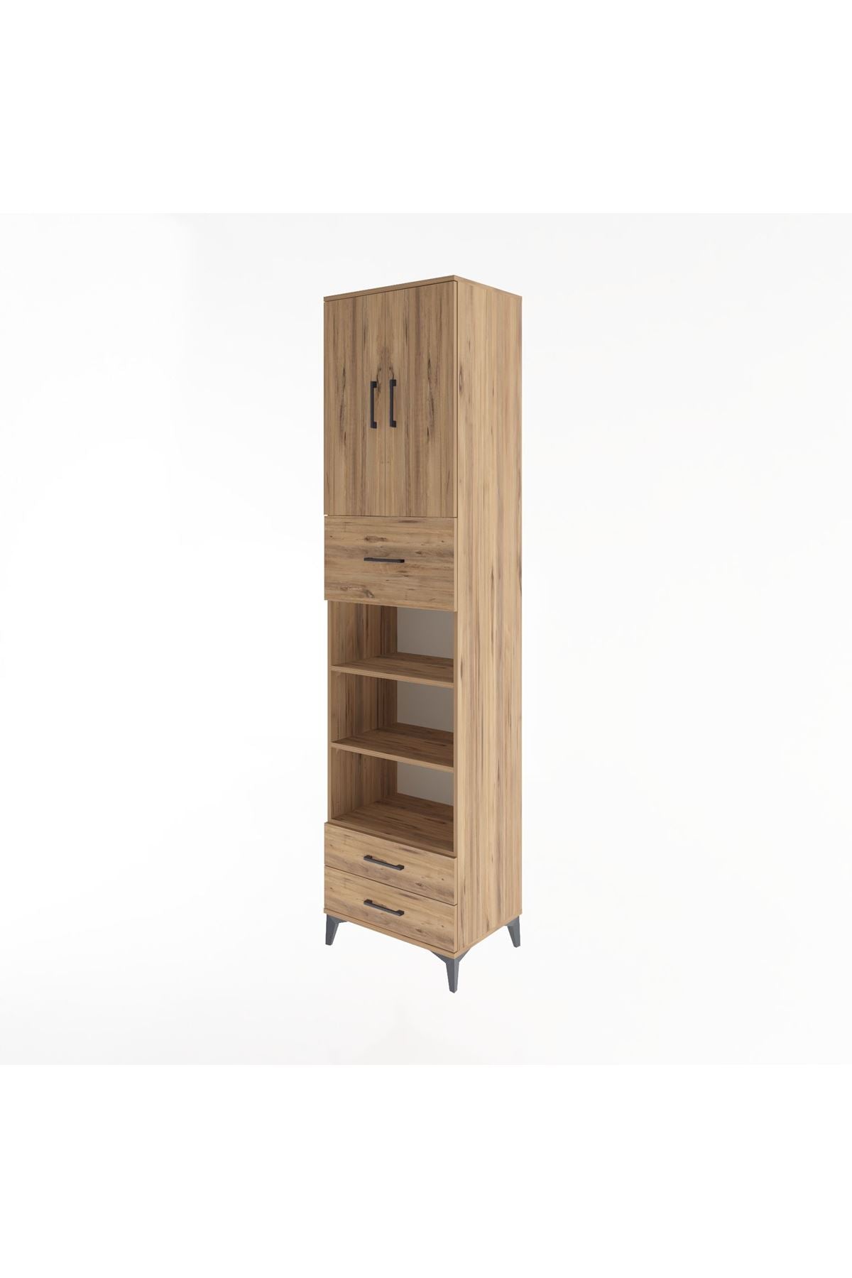 Hyperion Dolap 5 Raflı 3 Çekmeceli 2 Kapaklı 60x44x243 - S65M036V9B