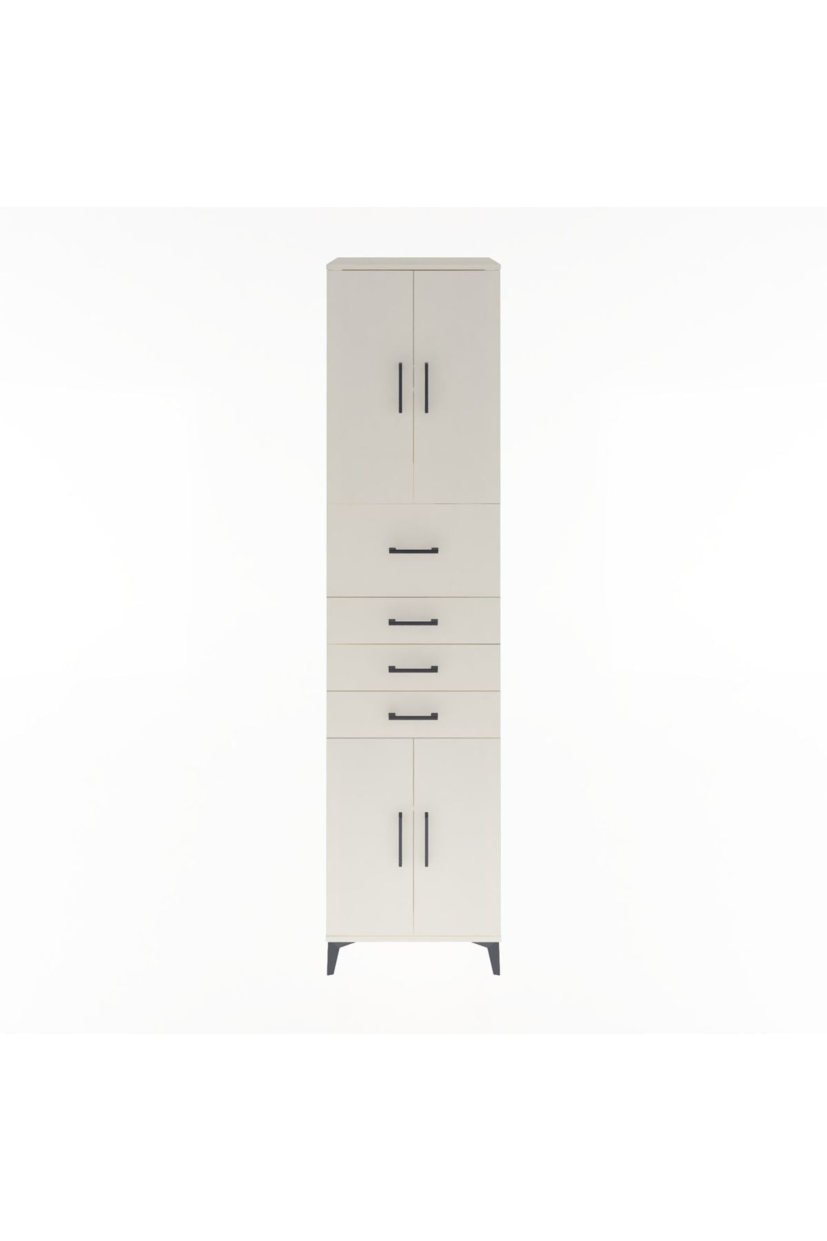 Hyperion Dolap 3 Raflı 4 Çekmeceli 4 Kapaklı 60x44x243 - S65M037V1B