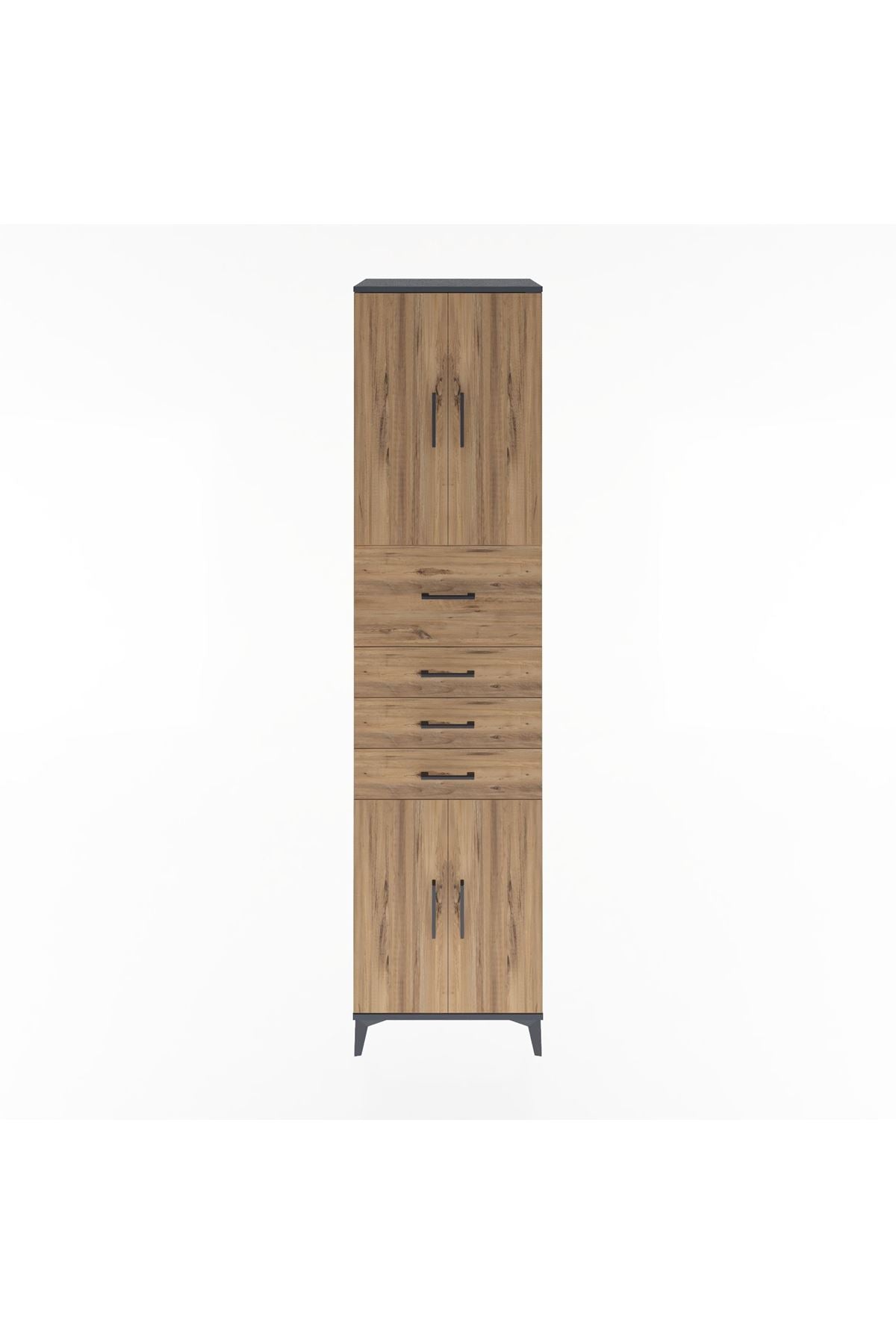 Hyperion Dolap 3 Raflı 4 Çekmeceli 4 Kapaklı 60x44x243 - S65M037V6B