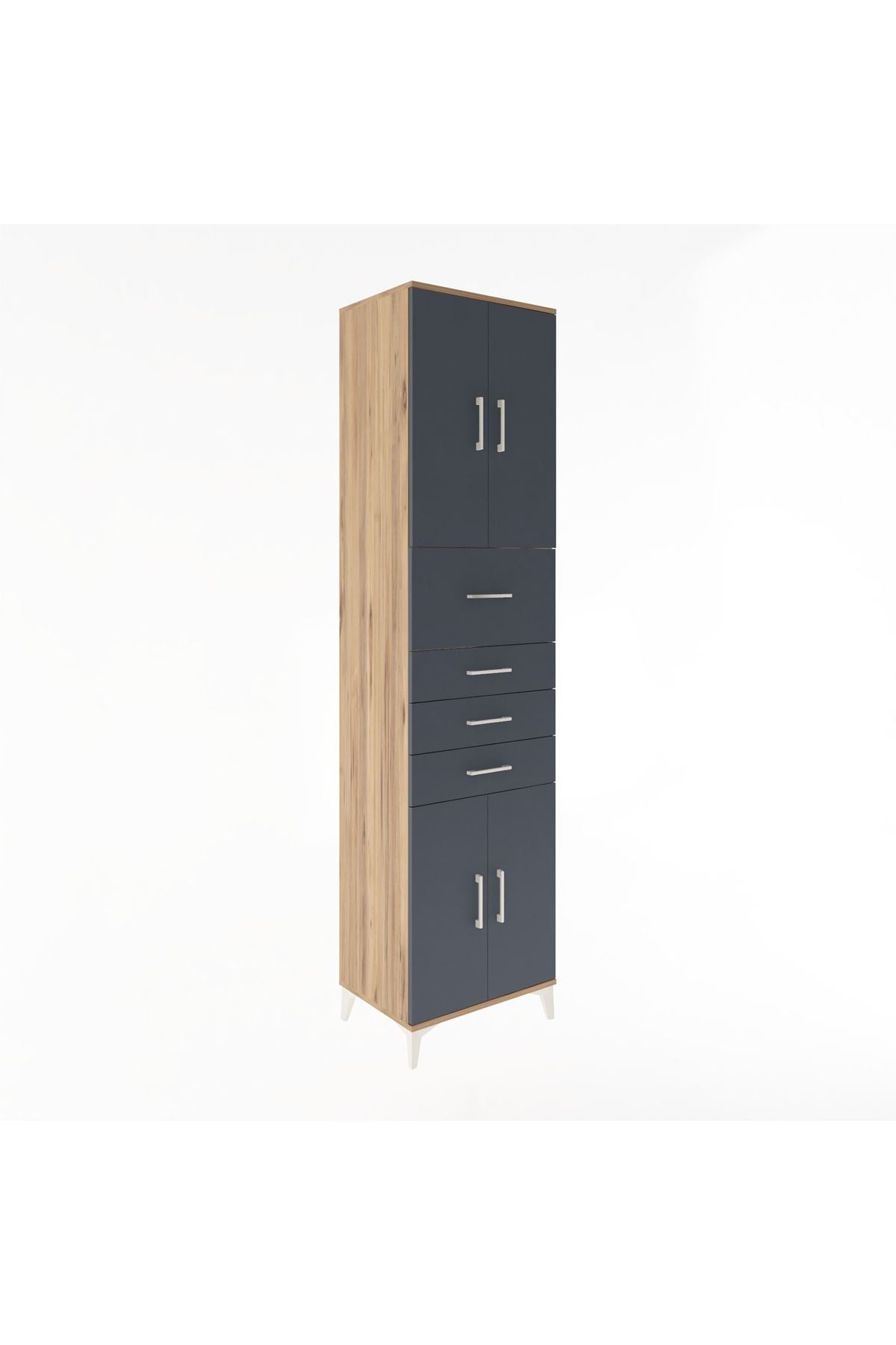 Hyperion Dolap 3 Raflı 4 Çekmeceli 4 Kapaklı 60x44x243 - S65M037V8B