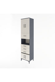 Hyperion Dolap 3 Raflı 4 Çekmeceli 4 Kapaklı 60x44x243 - S65M038V4B