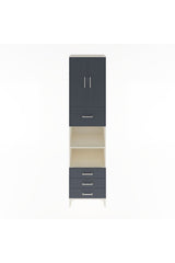 Hyperion Dolap 4 Raflı 4 Çekmeceli 2 Kapaklı 60x44x243