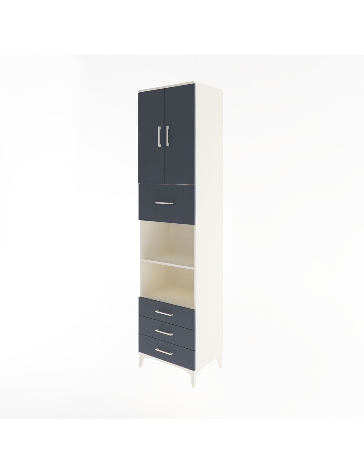 Hyperion Dolap 4 Raflı 4 Çekmeceli 2 Kapaklı 60x44x243 - S65M039V2B