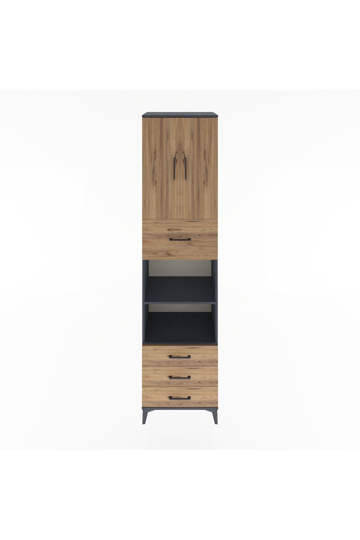Hyperion Dolap 4 Raflı 4 Çekmeceli 2 Kapaklı 60x44x243 - S65M039V6B