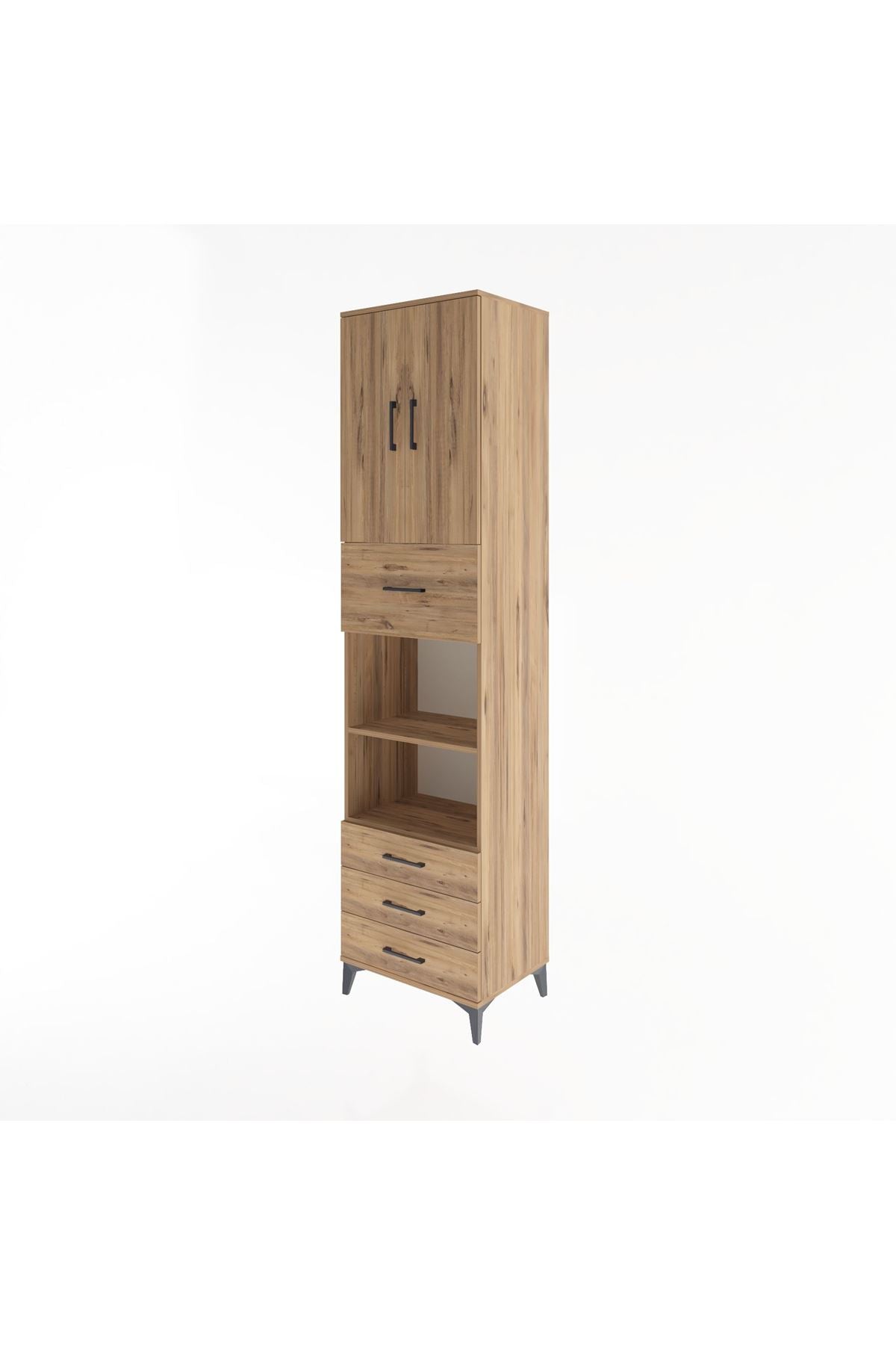 Hyperion Dolap 4 Raflı 4 Çekmeceli 2 Kapaklı 60x44x243 - S65M039V9B