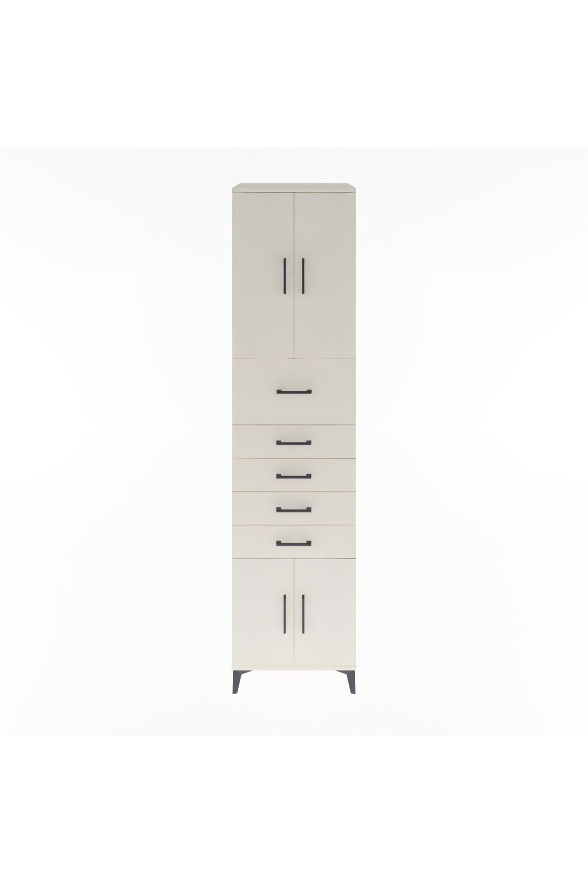 Hyperion Dolap 2 Raflı 5 Çekmeceli 4 Kapaklı 60x44x243 - S65M040V1B